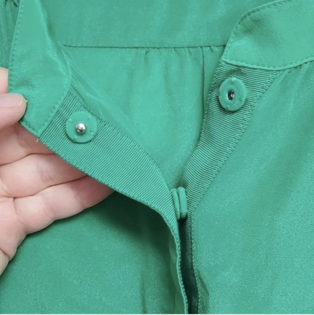 Banana Republic Grosgrain Silk Popover Blouse